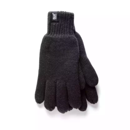 Mens Heat Holder Gloves Black 2