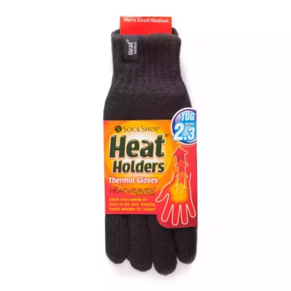 Mens Heat Holder Gloves Black