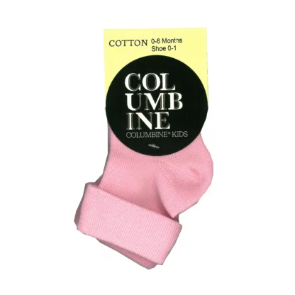 308 Turn Over Top Cotton Sock Pink