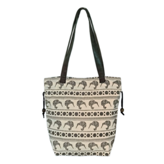 477BG kiwi stripes tote bag