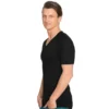 BMP053 Short Sleeved Merino V Neck Black side