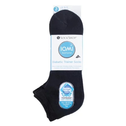 iomi diabetic trainer sock black 2