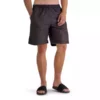 mens fundamental aop awning swim short ebony front