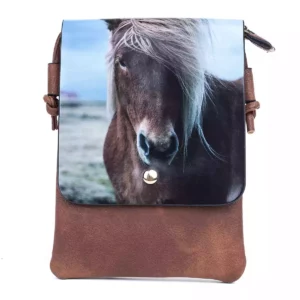 Specialty House Cute Brown Pony Grey Mane Shoulder Bag