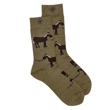 Merino Horse Sock 1