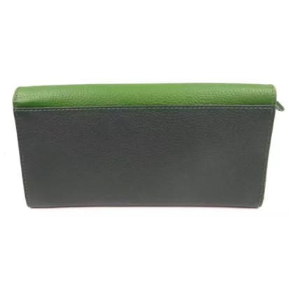 Womens Large Slim Wallet GreenMulti 3