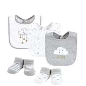 Bib and Sock 5 Pce Set Grey