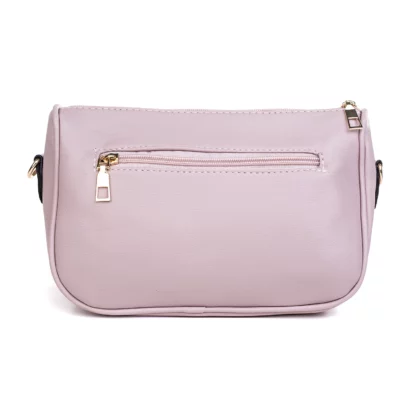 b6110 Pink Crossbody:Shoulder Bag with Wide Strap 2