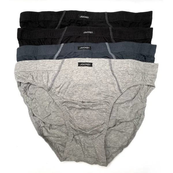 Jockey Cotton Brief 4 Pack M09014 A35 Greys 1