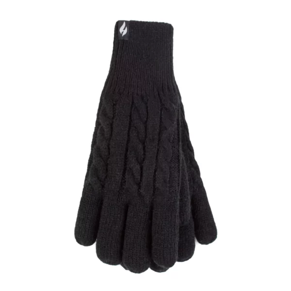 heat holders ladies black gloves 2