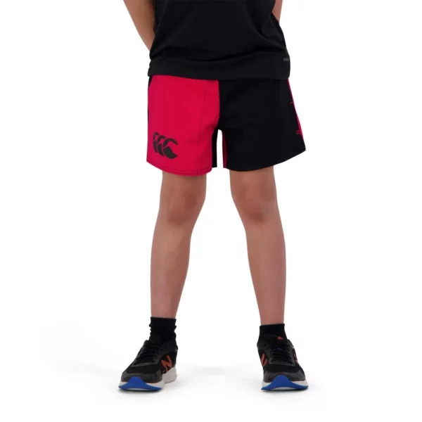 canterbury kids harlequin short scarlet black 2