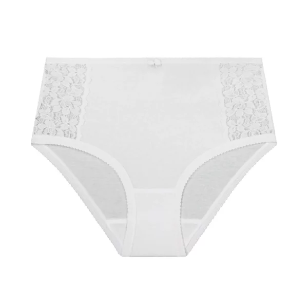 cotton lace full brief white 1