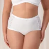 cotton lace full brief white 2