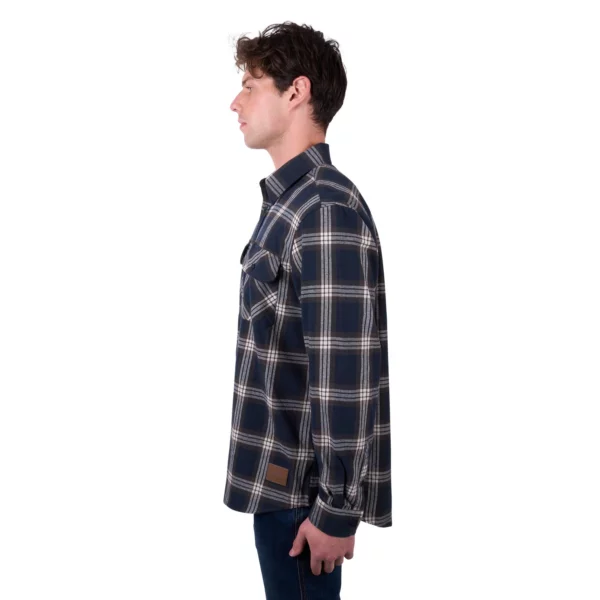 dux bak lyon thermal shirt navy tan 2