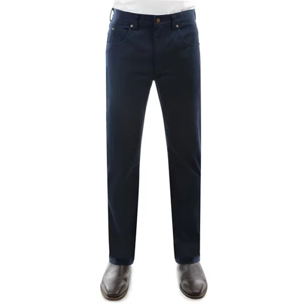 hard slog strech slim twill jean 32in leg navy 1