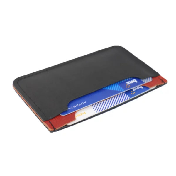 baron koru card holder black tan 3
