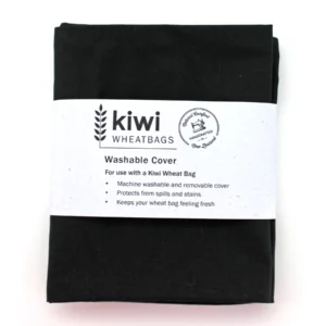 black washable wheat bag cover 1