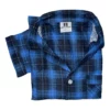lichfield brushed cotton pyjamas top blue