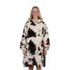 pure western adults cow print snuggle hoodie 1