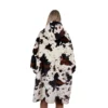 pure western adults cow print snuggle hoodie 3