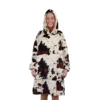pure western adults cow print snuggle hoodie 4