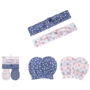 4 piece headband & mittens 2pk 0 6m