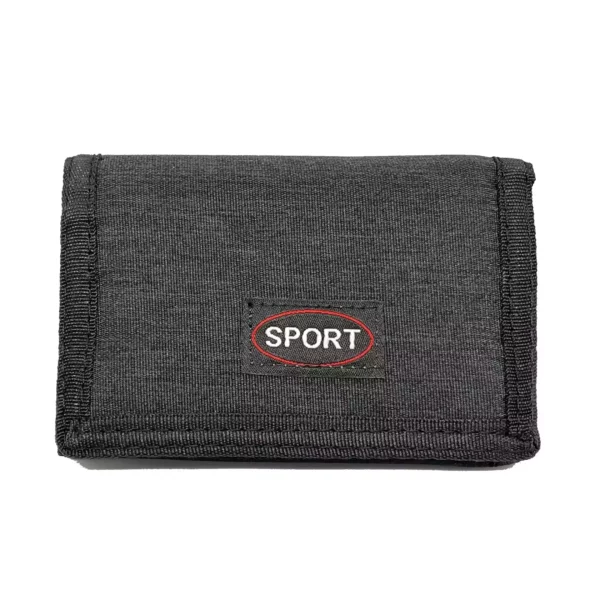 b500 velcro wallet black front