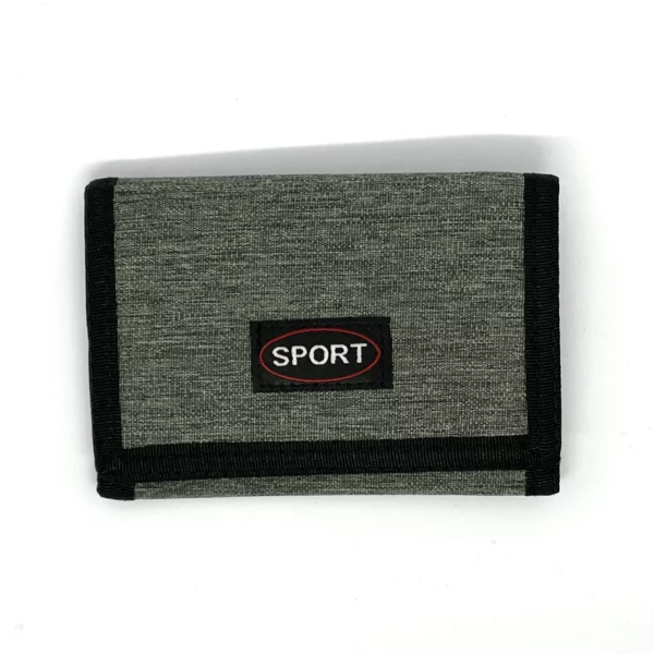 b501 velcro wallet grey front