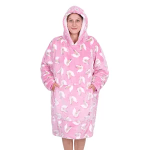 horse snuggle hoodie pink