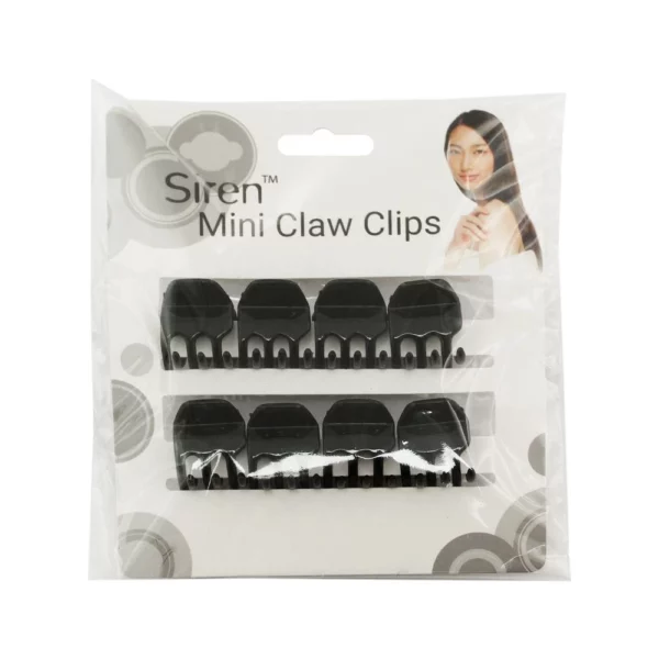 hair clips mini claw black 8pc