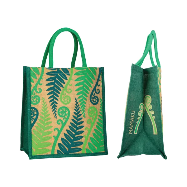 hbfk hessian bag fern koru