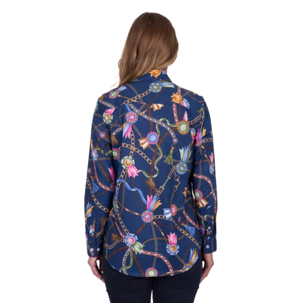 jolie full placket long sleeve shirt navy 4