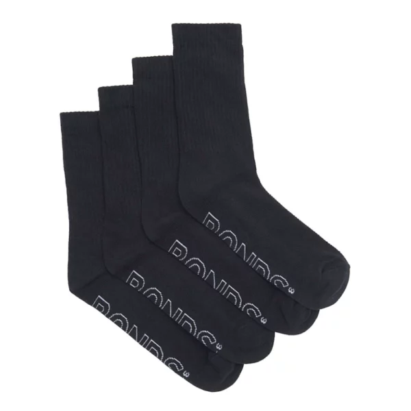 kids logo light crew 4 pack black rxvj4n
