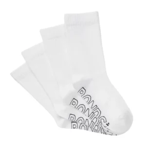 kids logo light crew 4 pack white rxvj4n