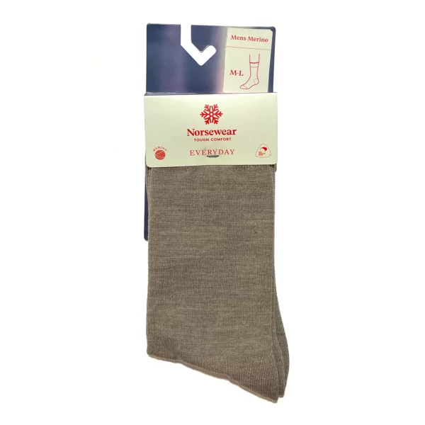 men's plain merino socks beige 1