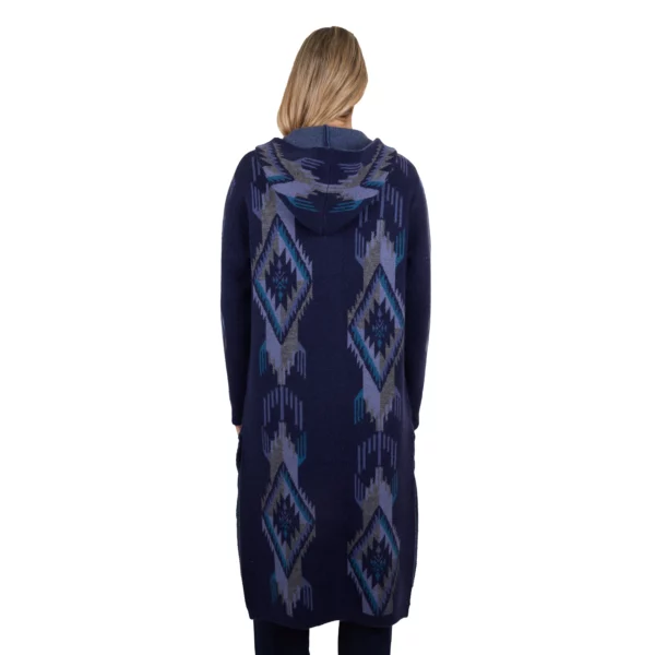pure western lana knitted hooded cardigan 3