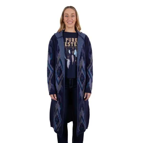 pure western lana knitted hooded cardigan 4