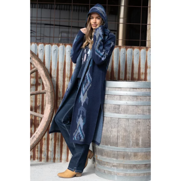 pure western lana knitted hooded cardigan 8