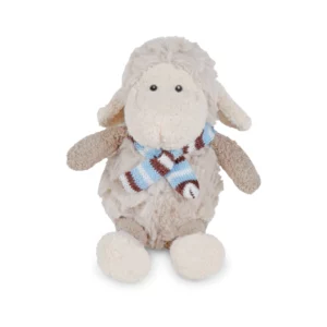 stksb sheep soft toy knit scarf blue