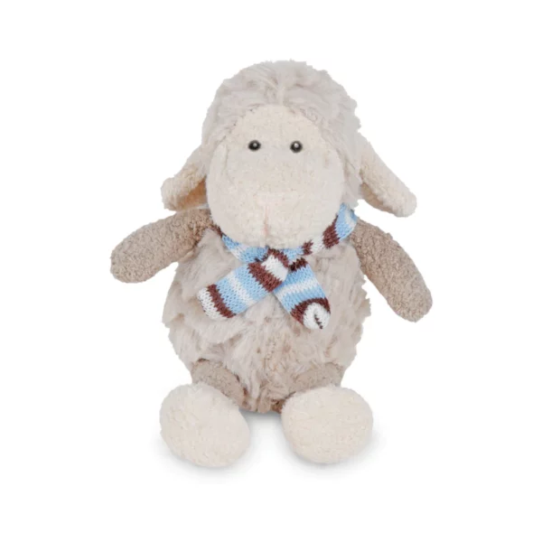 stksb sheep soft toy knit scarf blue