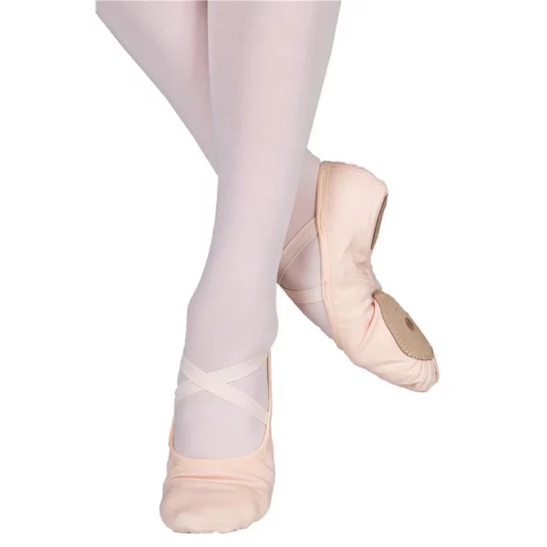 stretch canvas split sole flats 1