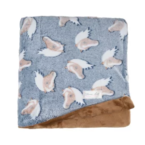 thomas cook horse snuggle rug grey blue tan 1