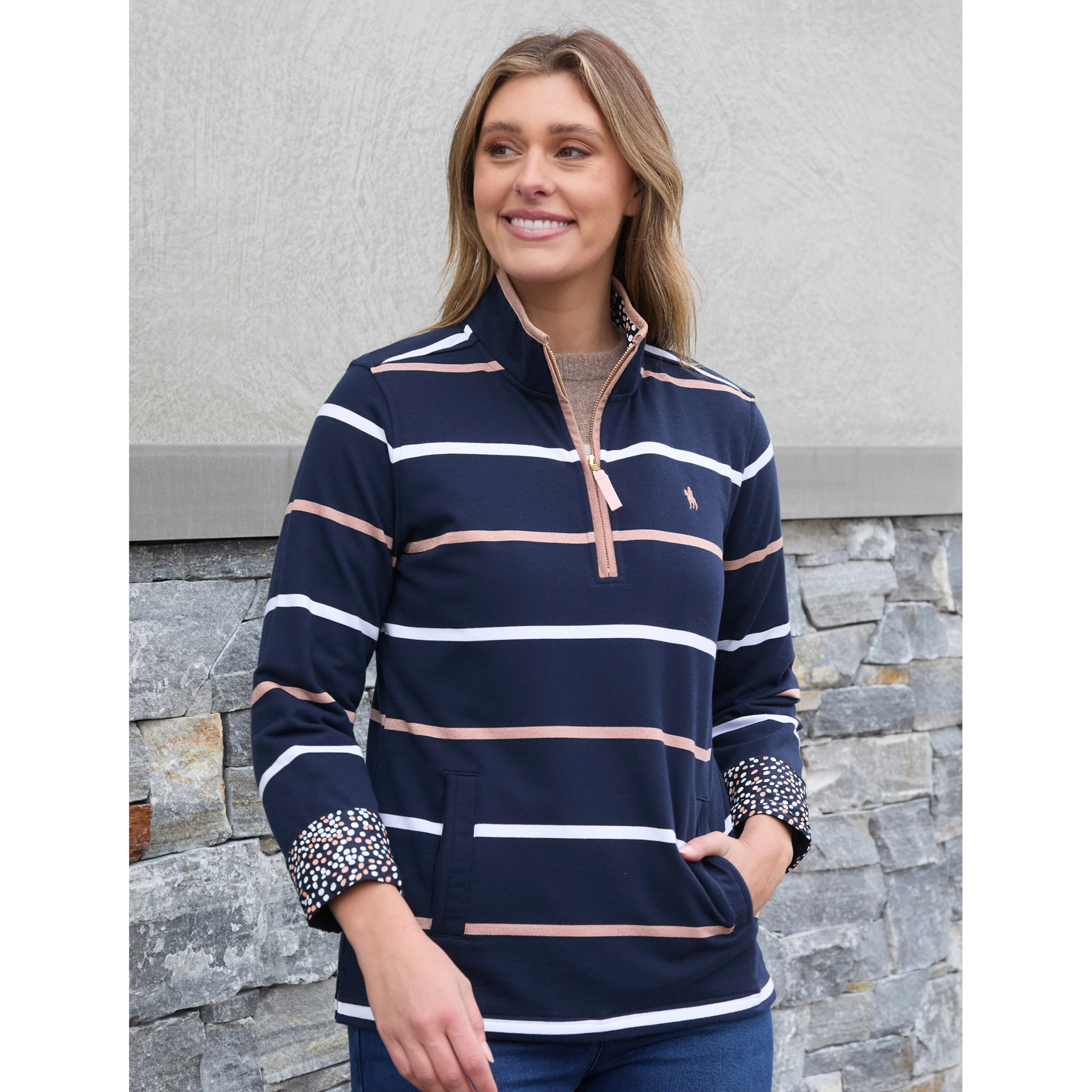 thomas cook matilda quarter zip rugby jersey 0