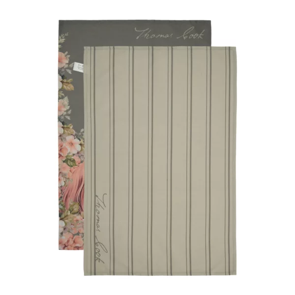 thomas cook tea towel 2 pack sage 2