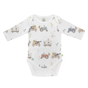 5112 on the farm long sleeve bodysuit