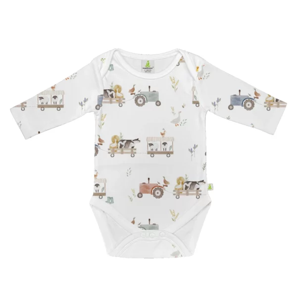 5112 on the farm long sleeve bodysuit