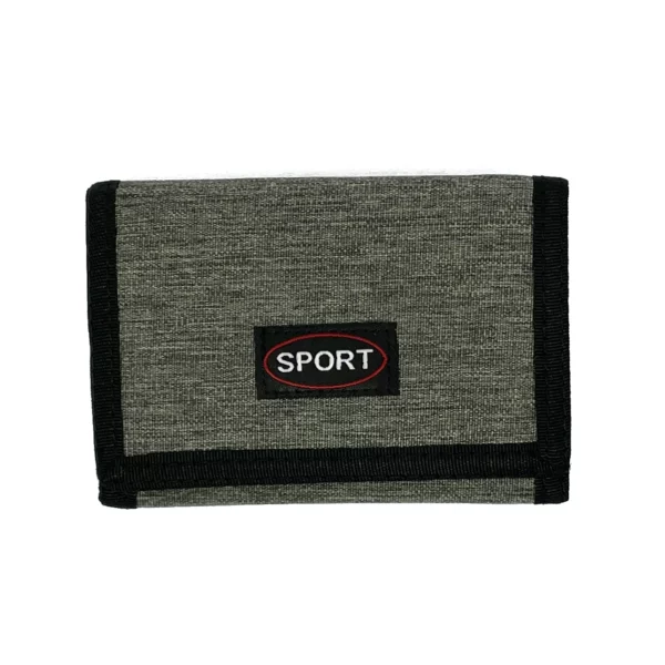 b501 velcro wallet grey front