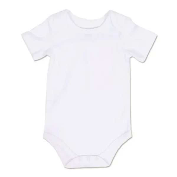 blue bunny interlock short sleeve bodysuit white