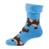 cow bed socks blue