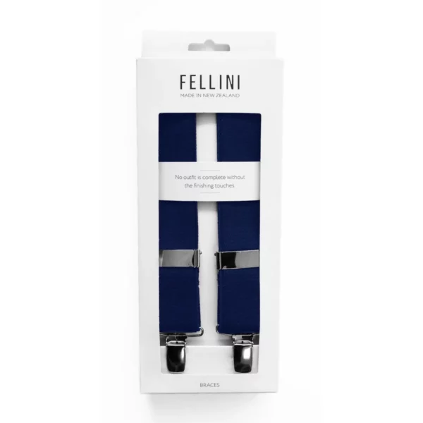fellini plain braces clip navy 1